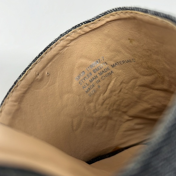 Hype Embroidered Open Toe Block Heel Denim Slip-on Mules Sz. 9 - Picture 10 of 13